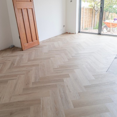 Icona Herringbone 6.5mm Nevada Ash Luxury Vinyl Click Flooring