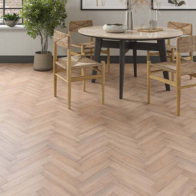 Lusso Venice Cathedral Oak Herringbone Engineered Wood Flooring