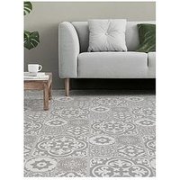 Floor Pops Pack Of 6 Valencia Grey Peel &Amp; Stick Floor Tiles