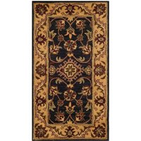 SAFAVIEH Golden Jaipur Collection 2'3" x 4' Black / Gold GJ250D Handmade Traditi